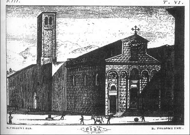 Sant’Andrea in una incisione di G.B. Polloni del 1834