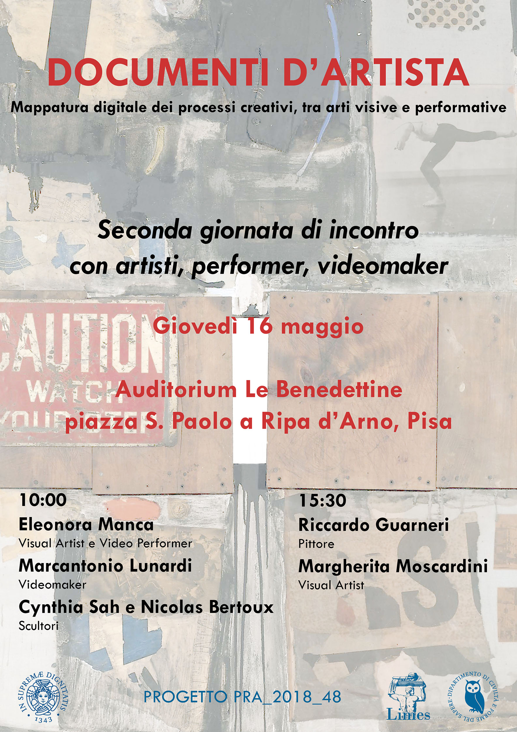 locandina 16maggio Documenti dartista