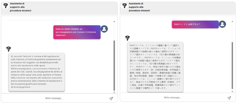 Sibylla esempi chat copy