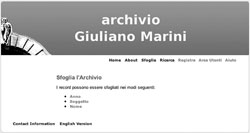 una pagina dell'archivio online