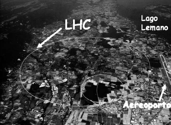 Figura 1 – Veduta aerea della zona dove si trova LHC